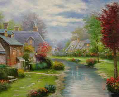 Handmade Oil Painting Cottages