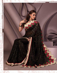 Beautiful Design Border Work Saree