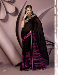 Charming Colour Border Embroidered Saree