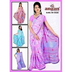 Fancy Print Embroidery Saree
