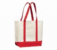 Cyan Canvas Die Cut Shopping Bag