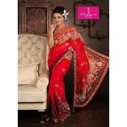 Red Georgette Saree