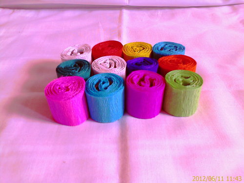 Single Colour Assorted Crepe Rolls (Small Size)