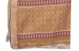 Block Printed Silk Saree