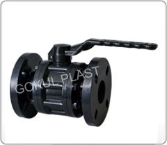 HDPE Ball Valve - 1/2" to 4" Full Bore, 10 Bar Pressure, -20 to 60Â°C Temperature Range, Lever Handle, Flanged Connection