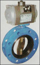 Double Flange Butterfly Valve With Pneumatic Rotary Actuator