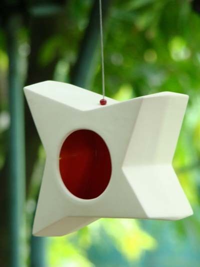 Ceramic Hanging Candle Holder - Star