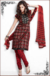 Printed Party Wear Churidar Salwar Kameez