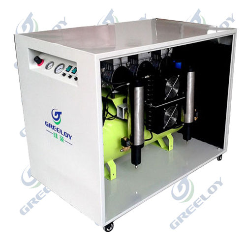 Dental Air Compressor With Air Dryer And Silent Cabinet