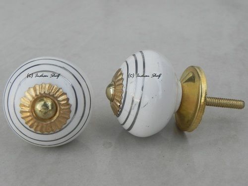 White With Silver Knob 