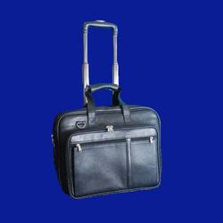 Leather Trolley Travel Bag