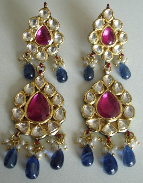 Kundan Jewellery On Silver Km0092