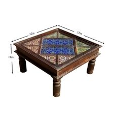 Square Shape Mango Wood Coffee Table