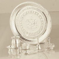 Silver Plated Exclusive Subh Labh Puja Set