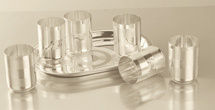 Silver Plated Royal Glass And Tray Set