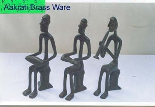 Bronze Tribal Musician Statue