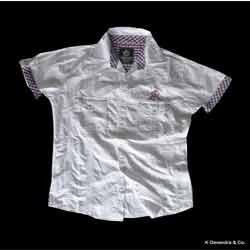 White Twill Cargo Half Sleeve Shirts