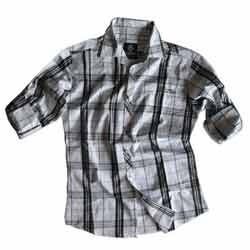 Yarn Dyed Checks Roll Up Sleeve Shirts
