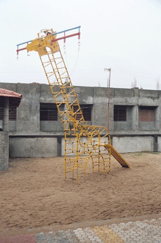 Giraffe With Swing And Slide
