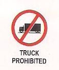 Truck Prohibited Road Sign