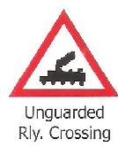 Unguarded Railway Crossing Signs