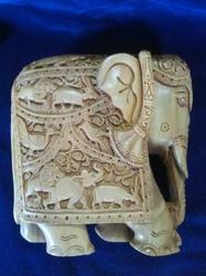 wooden carved elephant