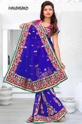 Blue Designer Saree