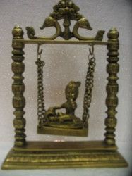 Bal Krishna With Jhula Statue