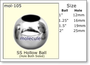 Stainless Steel Hollow Ball (Two Sided)