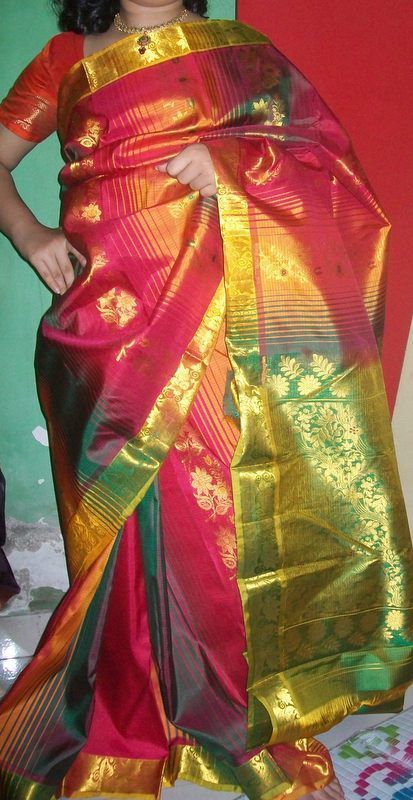 Kanjivaram Multicolor Saree