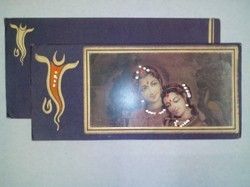 Radha Krishan Print Wedding Card