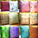 Stylish Embroidered Silk Cushion Covers