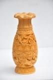 Wooden Carved Flower Vase