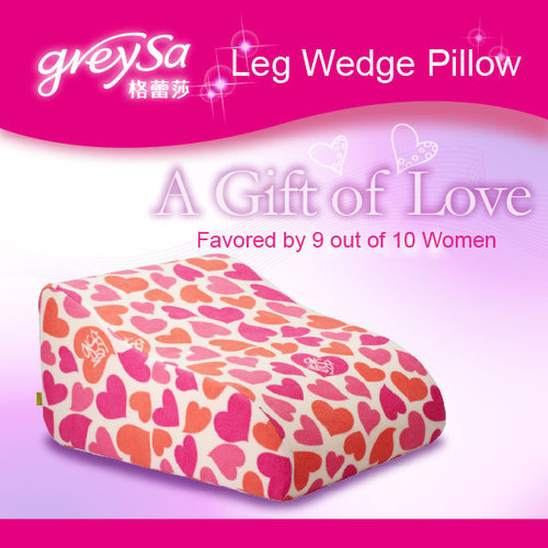 Leg Wedge Pillow-Heart Fleece