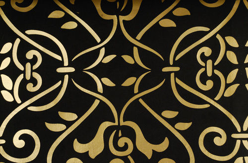 Golden Glaze-Black - Cushion Fabric