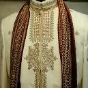 Thread Embroidered Wedding Sherwani