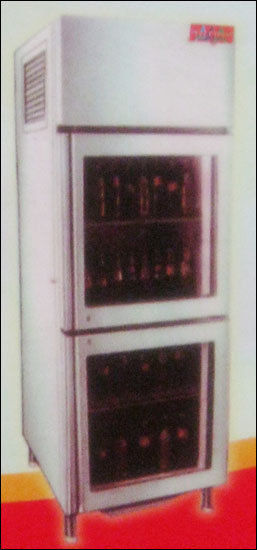 Two Glass Door Vertical Bottle Display Cooler