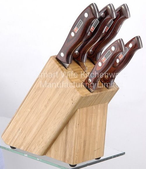 SS420 Blade Full Tang Cutting Cutlery Knife Sets