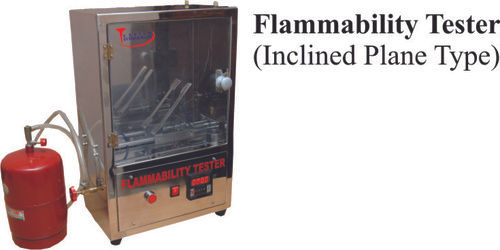 Flammability Tester - Stainless Steel Model with Digital Timer, 2 Liter LPG Cylinder Capacity, 4 Sample Holders and 8 Clips | ASTM D 1230, CRF 16-1610 Compliant