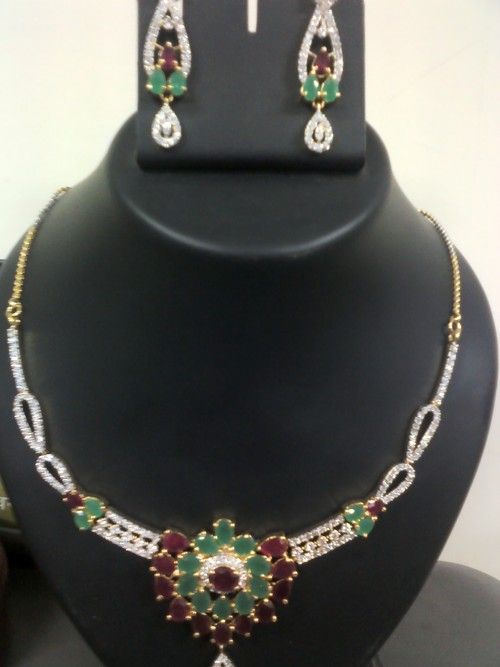 C. Z. Diamond Designer Neckles