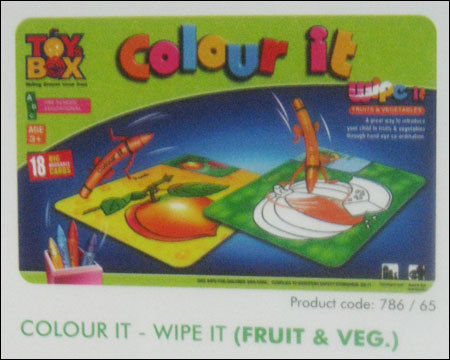 Color It - Wipe It (Fruit And Veg.) Pre School Educational Games