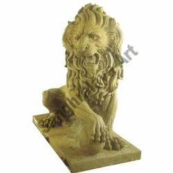 Stainless Steel Marble Lion Sculpture