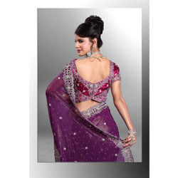 Ladies Saree With Embroidered Blouse