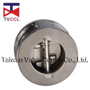 White & Red Retainerless Type Dual Plate Wafer Check Valve