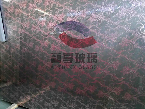 Decorative Glass - Flat Glass 1830x2440mm, Red Color with Silvering and Mirror Surface