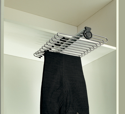 Excellenza Trouser Sliding Rack for Wardrobe  TRSSide  Width 340MM x  Depth 460MM x Height 56MM  Only Right Side Mounting  Colour Silver   Amazonin Home  Kitchen