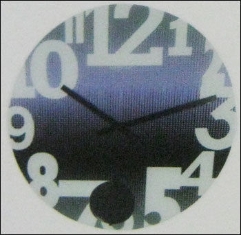 Glass Purple Wall Clock