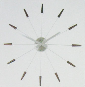 Wood Number Metal Wall Clock