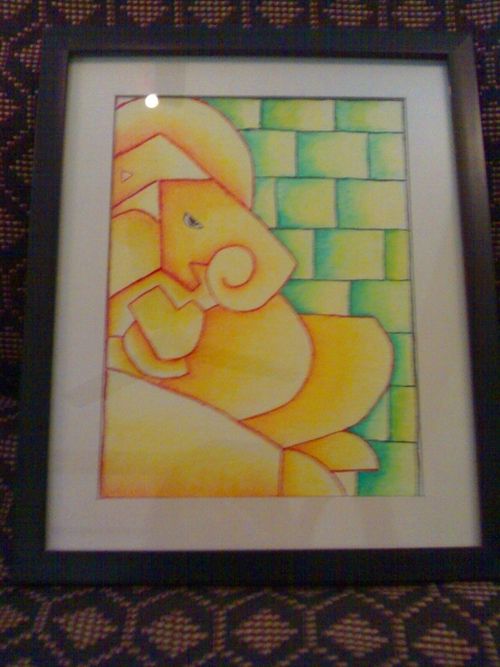 Abstract Painting Ganesha Design