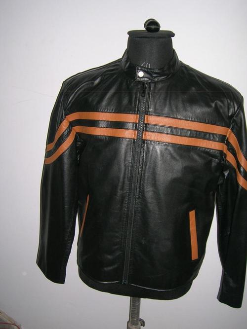 Silver Biker Leather Jacket